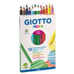 Immagine di Confezione 12Pz. Pastelli Colorati Giotto Mega Esagonale Mina 5.5Mm Colori Assortiti [225600]