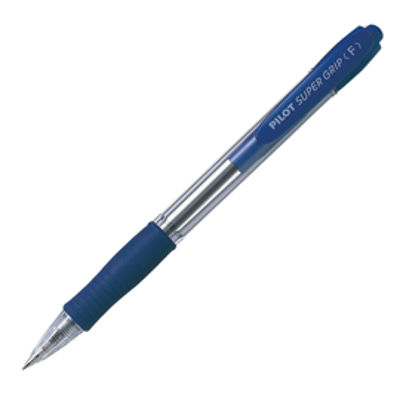 Penna a Sfera a Scatto Pilot Super Grip punta fine 0.7mm Blu [001532] -  Vendita articoli cartoleria e cancelleria per scuola e ufficio