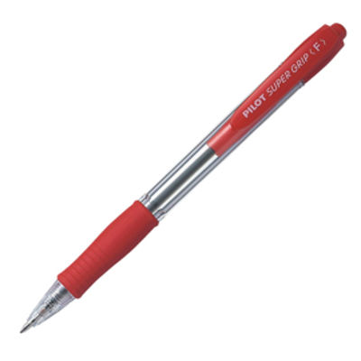 Penna a Sfera a Scatto Pilot Super Grip punta fine 0.7mm Rosso [001533] -  Vendita articoli cartoleria e cancelleria per scuola e ufficio