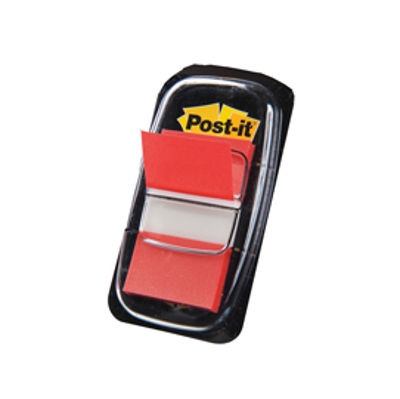 Immagine di Segnapagina Post-it® Index Medium - 25.4x43.2 mm - rosso - dispenser da 50 segnapagina [680-1]