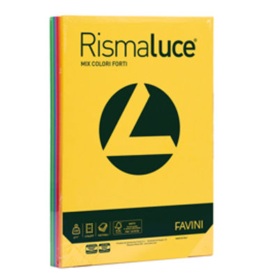 Immagine di RISMALUCE A4 125FG 200gr Mix 8 Colori Forti FAVINI [A67X114]