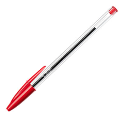 Penna a Sfera Bic Cristal Rossa Punta Media 1.0mm [8373619] - Vendita  articoli cartoleria e cancelleria per scuola e ufficio