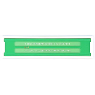 Immagine di Normografo Lettere e Cifre Arda Uni 3.5mm Verde [30035]