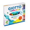 Immagine di Astuccio 12pz. Pennarelli Giotto Turbo Maxi Punta diametro 5mm Colori Assortiti [454000]