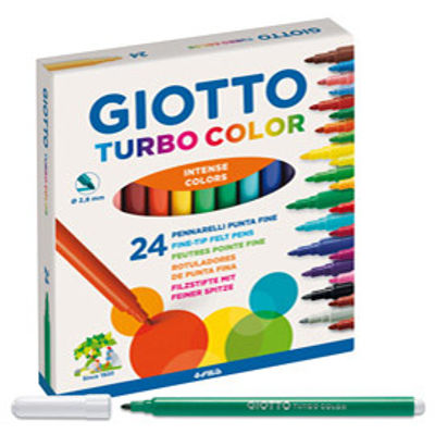 Immagine di Astuccio 24pz. Pennarelli Giotto Turbo Color Punta diametro 2.8mm Colori Assortiti [417000]