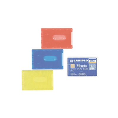 Immagine di Porta Cards rigido - PVC - 8.5x5.4 cm - Semitrasparente - Favorit [100500080]