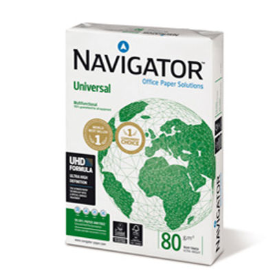 Immagine di Confezione 500 fogli Carta A4 Navigator Universal 80gr Bianco (Ordine Max 25 Risme) [252X80B021297drop]