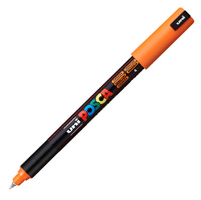 Immagine di Marcatore Uni Posca Pen PC1M - arancio - punta extra fine 0,7mm - Uni Mitsubishi [M PC1MR AC]