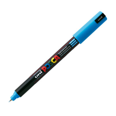 Immagine di Marcatore Uni Posca Pen PC1M - azzurro - punta extra fine 0,7mm - Uni Mitsubishi [M PC1MR AZ]