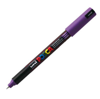 Immagine di Marcatore Uni Posca Pen PC1M - viola - punta extra fine 0,7mm - Uni Mitsubishi [M PC1MR VI]