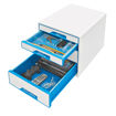 Immagine di Cassettiera 4 cassetti bianco/azzurro leitz cube [52132036]