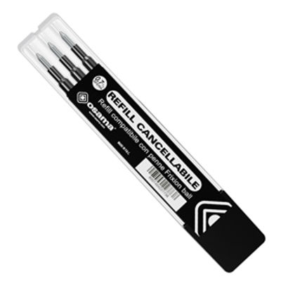 Immagine di Refill per penne gel cancellabili - nero - 0,7mm - Osama - set 3 refill [OW 10136 N]