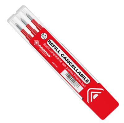 Immagine di Refill per penne gel cancellabili - rosso - 0,7mm - Osama - set 3 refill [OW 10136 R]