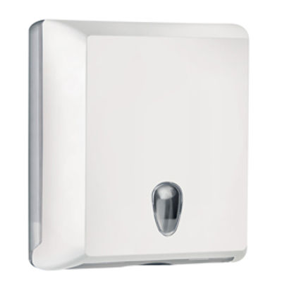 Immagine di Dispenser asciugamani piegati Soft Touch - bianco - Mar Plast [A70610EBI]