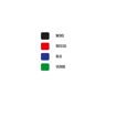 Immagine di Marcatore per lavagne bianche MW85 - 4 colori - punta tonda 4,4mm - Amiko - taschetta 4 marcatori [0100863]