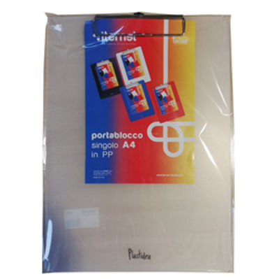 Immagine di Portablocco con molla in metallo - copertina in PPL - A4 - trasparente - Iternet [7071TR]