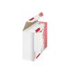 Immagine di Scatola archivio Speedbox - dorso 10 cm - 35x25cm - bianco e rosso - Esselte - conf. 25 pezzi [623908]