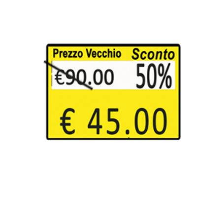 Immagine di Rotolo da 600 etichette per Printex Z 17 - PREZZO VECCHIO…SCONTO… - 26x19 mm - adesivo permanente - giallo - Pack 10 rotoli [B10/2619/CPGSTS]