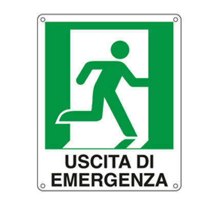 Immagine di pz.1 Cartello uscita di emergenza (a des [E20106X]