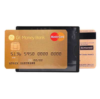 Immagine di Portadocumenti RFID Hidentity® Duo per bancomat /carta di credito - 85x60 mm - nero - Exacompta [5401E]