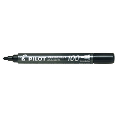 Immagine di Marcatore Permanente Markers 100 - nero - punta tonda 4,5mm - Pilot [002705]