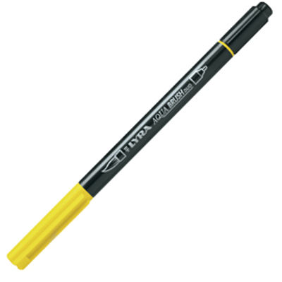 Immagine di Pennarello Aqua Brush Duo - punte 2/4 mm - giallo di cadmio limone - Lyra [L6520005]