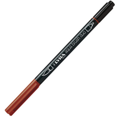 Immagine di Pennarello Aqua Brush Duo - punte 2/4 mm - rosso indiano - Lyra [L6520092]