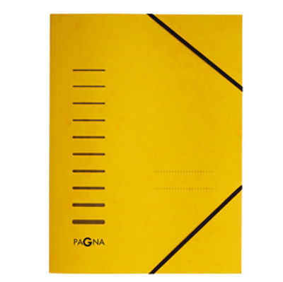 Immagine di Cartella 3 lembi - con elastico - cartoncino - f.to A4 - giallo - Pagna [24001-05]
