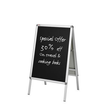 Leggio da pavimento Menu Board LEDMAG - cornice A4 retroilluminata a LED -  altezza 110 cm - Tecnostyl