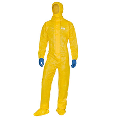 Immagine di Tuta di protezione con cappuccio Deltachem - taglia XL - giallo - Deltaplus [DT300XG]