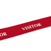 Immagine di Cordoncini portabadge stampa visitor - rosso - 44cm - Durable - conf. 10 pezzi [8238-03]