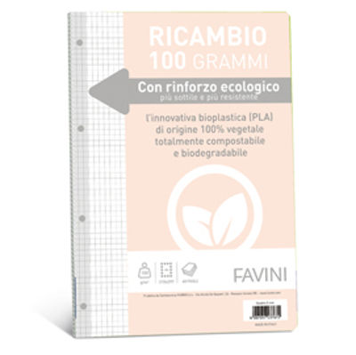 Immagine di Ricambi c/rinforzo ecologico - A4 - 100 gr - 40 fg - 5 mm - Favini [A475404]