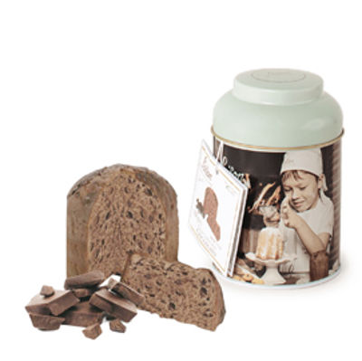 Immagine di Panettoncino Cioccolato, Gift box in lattina 100g Loison [9201]