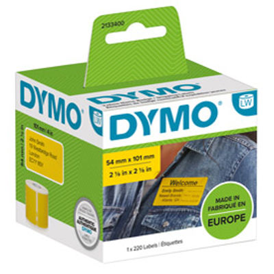 Immagine di Rotolo 220 etichette per Dymo LabelWriter - spedizione/badge - 54x101 mm - giallo - Dymo [2133400]