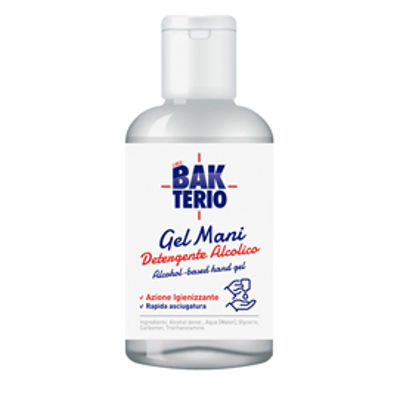 Immagine di Gel detergente mani - alcolico - 60 ml - Bakterio [BK017]