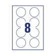 Immagine di Etichette adesive rotonde rimovibili - Ø 63,5 mm - 25 fogli (8 et/fg) - laser/inkjet - Avery [L4852REV-25]