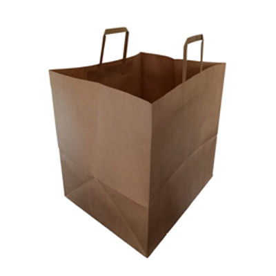 Immagine di Shoppers Flat maxi - in carta kraft - 36 x 30 x 36 cm - avana - Mainetti Bags - scatola 150 pezzi [087424]