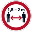 Immagine di Pittogramma da pavimento rimovibile "Mantenere la distanza di sicurezza" - Ø 43 cm - Durable [1041-03]