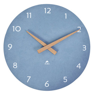 Immagine di Orologio da parete HorMilena - Ø 30 cm - blu / legno - Alba [HORMILENA B]