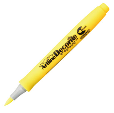 Immagine di Marcatore Decorite - punta pennello - giallo - Artline [A EDF-F/G]