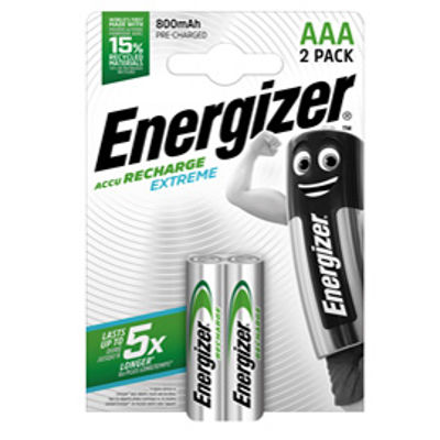 Immagine di Pile AAA Extreme - ricaricabili - Energizer - blister 2 pezzi [E300849300]
