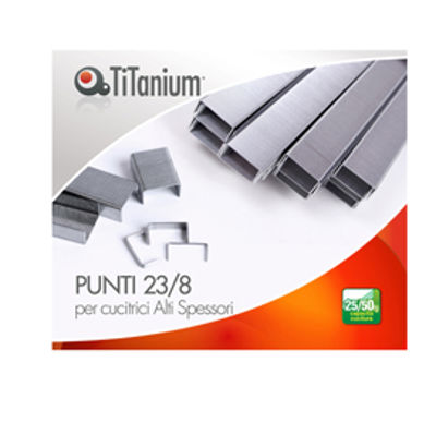 Immagine di Punti metallici - 23/8 - TiTanium - conf. 1000 pezzi [23/8TI]
