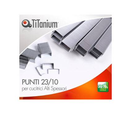 Immagine di Punti metallici 23/10 - TiTanium - conf. 1000 pezzi [23/10TI]