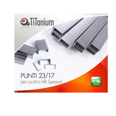 Immagine di Punti metallici 23/17 - TiTanium - conf. 1000 pezzi [23/17TI]