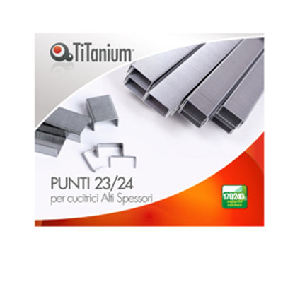 Immagine di Punti metallici 23/24 - TiTanium - conf. 1000 pezzi [23/24TI]