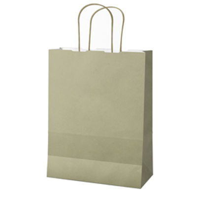 Immagine di Shopper Twisted - carta kraft - 18 x 8 x 24 cm - salvia - Mainetti Bags - conf. 25 pezzi [087974]