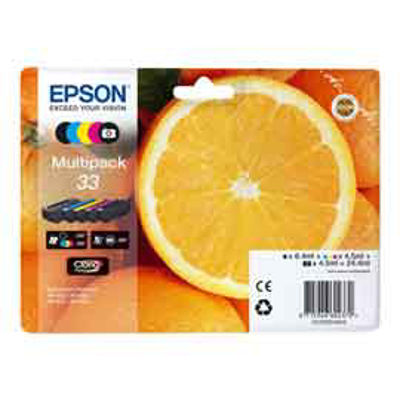 Immagine di Epson - cartucce - C13T33374011 - Inkjet, 1 per colore, serie 33, arancia [C13T33374011]