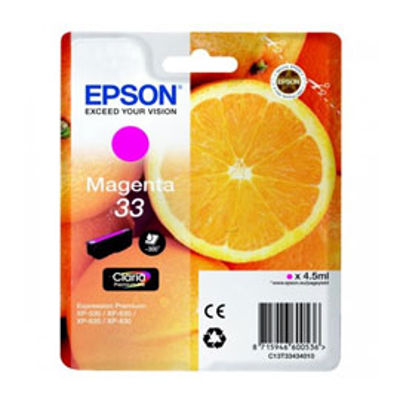 Immagine di Epson - cartuccia - C13T33434012 - inchiostro magenta, serie 33, arancia [C13T33434012]