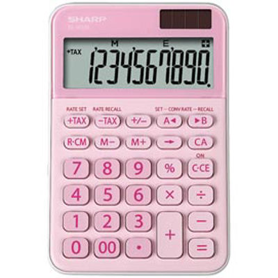 Immagine di Calcolatrice da tavolo EL M335 - 10 cifre - rosa - Sharp - ELM335 BPK [ELM335 BPK]