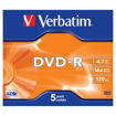 Immagine di Verbatim - Scatola 5 DVD-R - Jewel case - serigrafato - 43519 - 4,7GB [43519]
